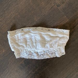 Free People White Lace Stretchy Bandeau.
